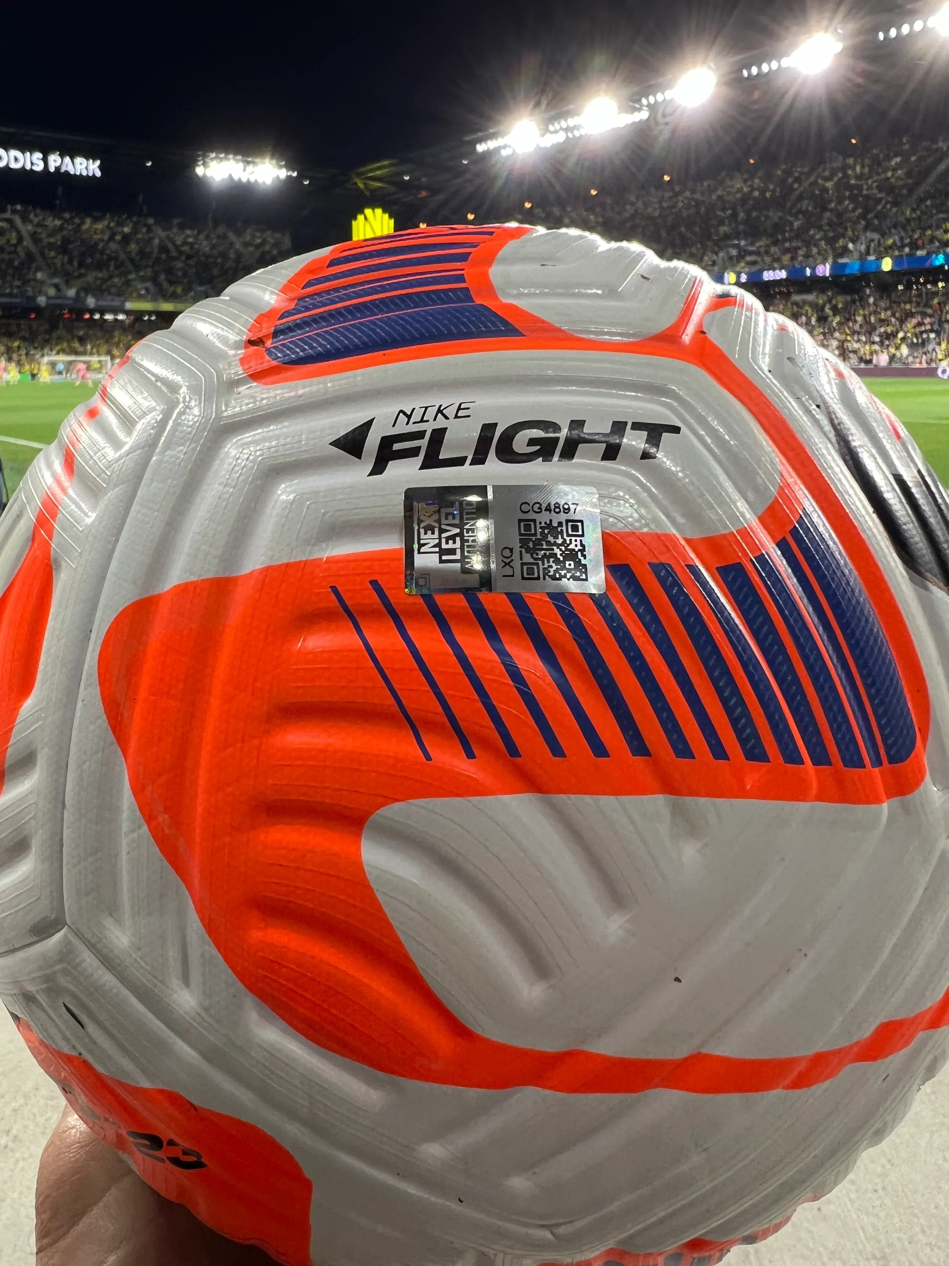 With this ball, #10 Lionel Messi scored his first-ever goal in his first-ever match with Inter Miami CF and MLS.